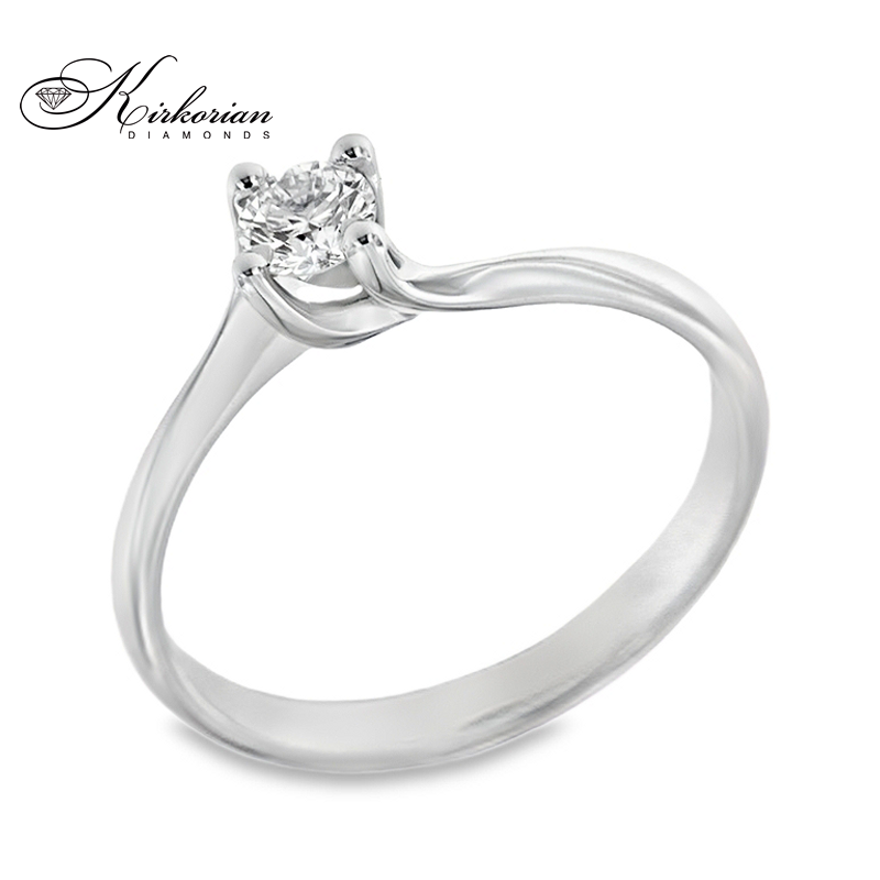 Годежен пръстен с диамант 0.23 ct от бяло или жълто злато 14К – класически модел K294 с VS2 чистота