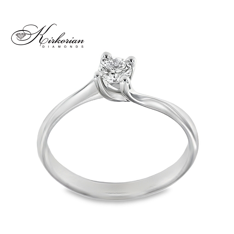 Годежен пръстен с диамант 0.23 ct от бяло или жълто злато 14К – класически модел K294 с VS2 чистота