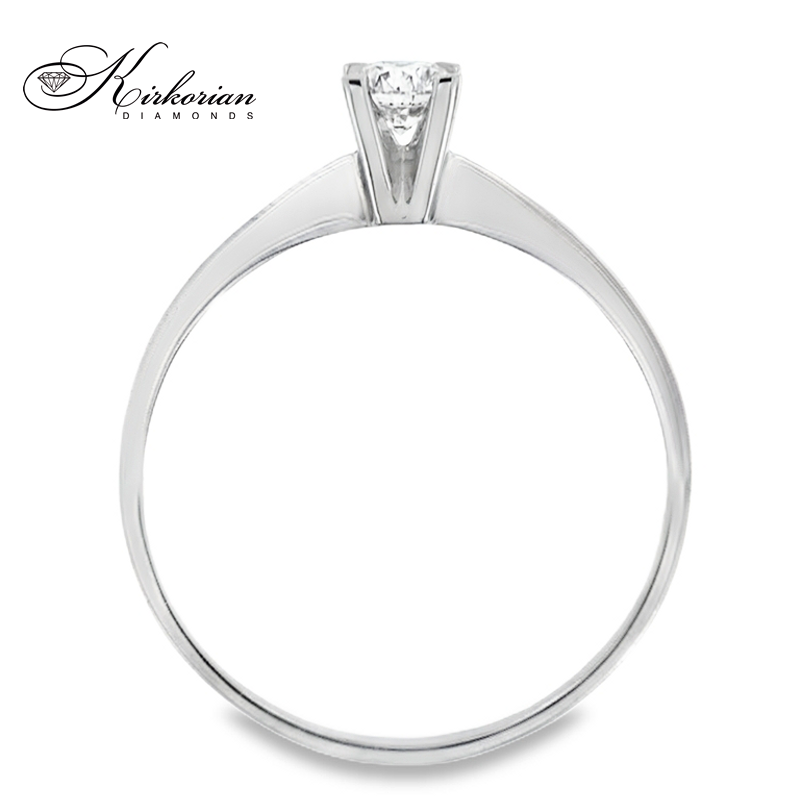 Класически годежен пръстен от бяло или жълто злато 14К с диамант 0.20 ct – код K485