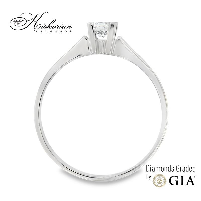 Класически годежен пръстен с GIA диамант 0.25 ct – бяло злато 14К | Цени от производител