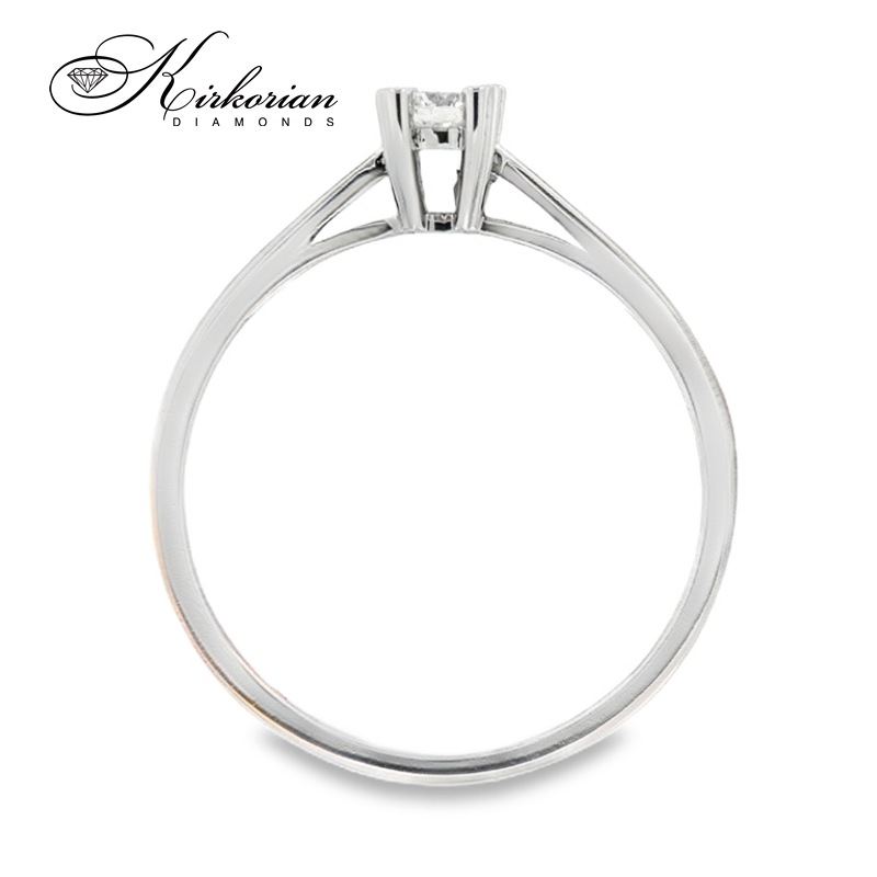 Годежен пръстен от бяло или жълто злато 14К с диамант 0.10 ct – класически модел с ТОП ЦЕНА | K559