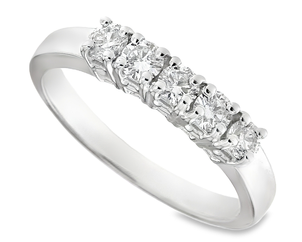 Пръстен от бяло или жълто злато 14k с диаманти 0.52ct – модел K607