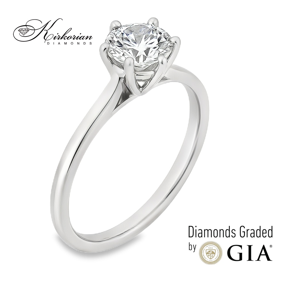 Класически годежен пръстен от бяло злато с диамант 0.50ct GIA – модел K631 Класически годежен пръстен от бяло злато с диамант 0.50ct GIA – модел K631