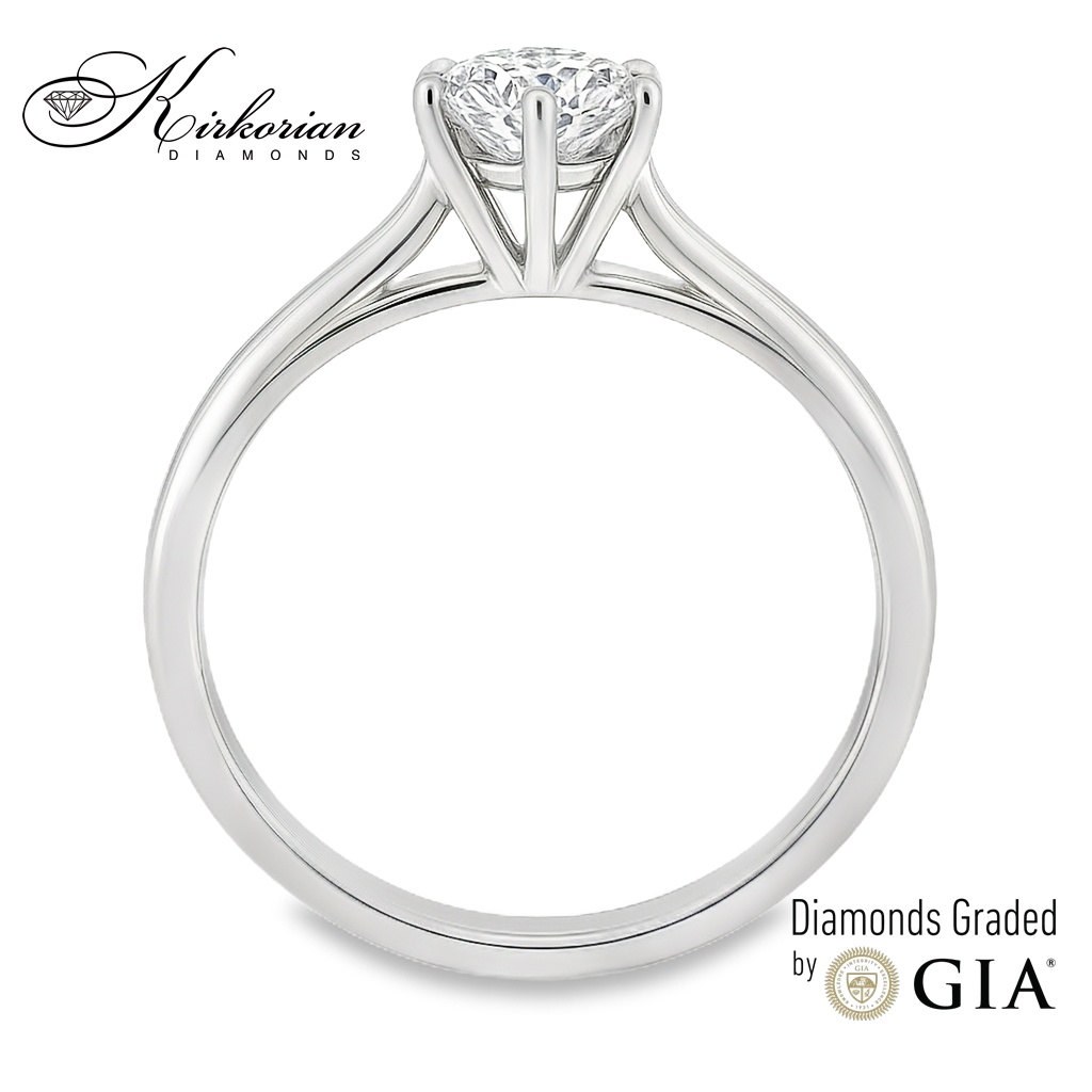 Класически годежен пръстен от бяло злато с диамант 0.50ct GIA – модел K631 Класически годежен пръстен от бяло злато с диамант 0.50ct GIA – модел K631