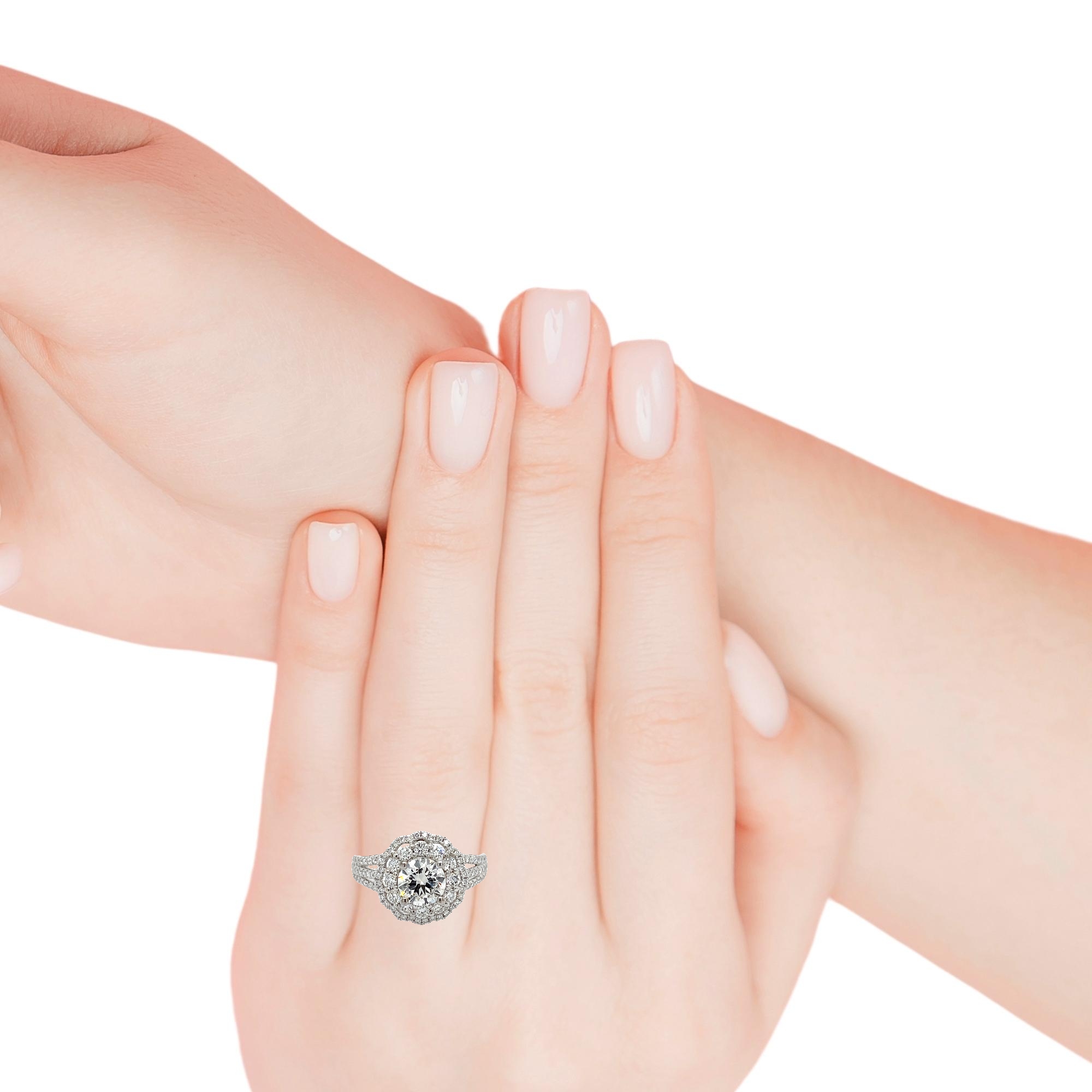 Годежен пръстен от бяло злато 18К с диаманти 1.74 ct IGI – лукс и съвършенство от Kirkorian Diamonds