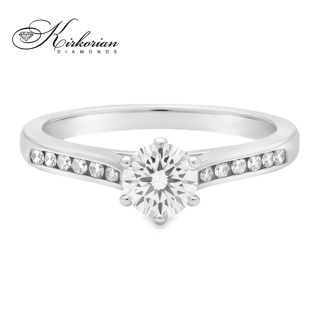 Годежен пръстен от бяло злато 14k с диаманти 0.40ct – модел RB24