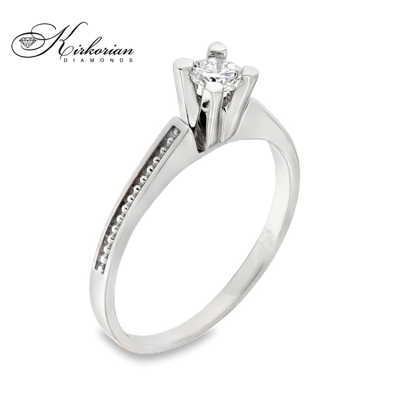 Годежен пръстен от бяло злато 14К с диамант 0.245 ct – Лукс на достъпна цена