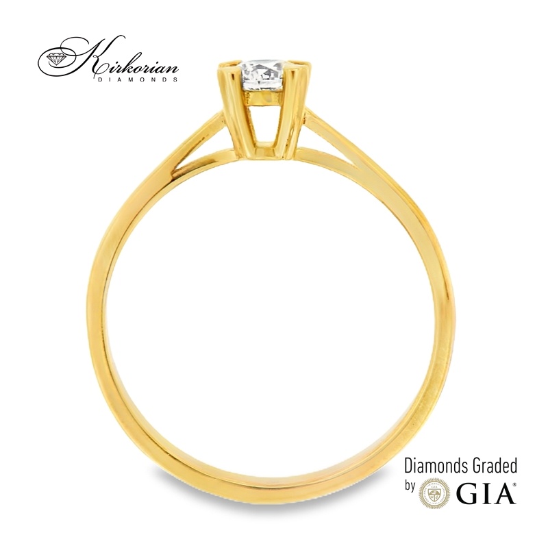 Годежен пръстен с диамант 0.25 ct GIA – жълто злато 14К | Цени от производител Годежен пръстен с диамант 0.25 ct GIA – жълто злато 14К | Цени от производител