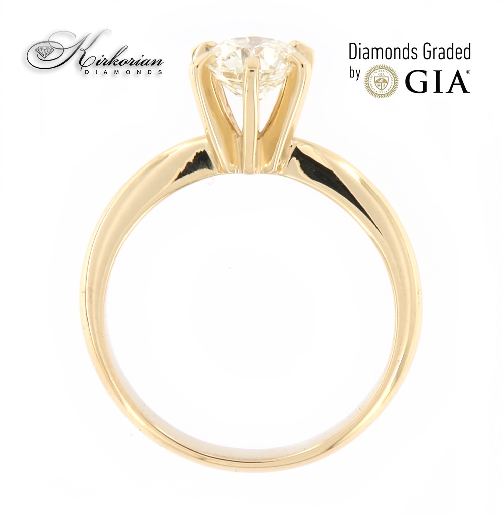 Годежен пръстен 14к. с инвестиционен диамант 1.00 карат  GIA сертификат код; K620
