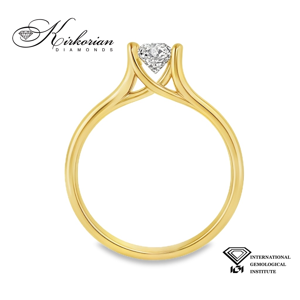 Класически годежен пръстен от жълто злато 14k с диамант 0.50ct H VVS1 IGI – K630B Класически годежен пръстен от жълто злато 14k с диамант 0.50ct H VVS1 IGI – K630B