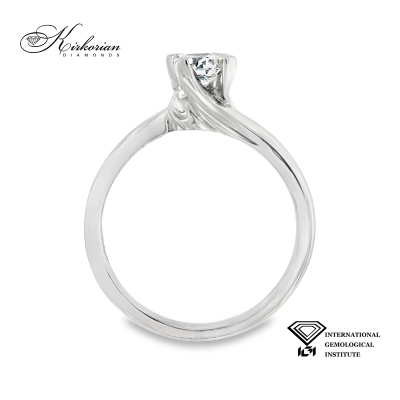 Годежен пръстен от бяло злато 18k с диамант 0.50ct IGI сертификат – модел K642