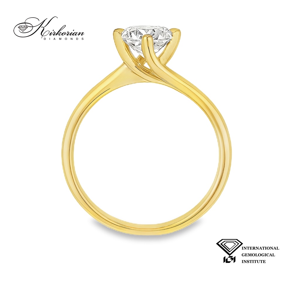 Годежен пръстен от жълто злато 14k с диамант 0.50ct IGI – модел K647B Годежен пръстен от жълто злато 14k с диамант 0.50ct IGI – модел K647B