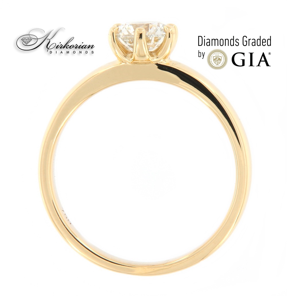 Годежен пръстен жълто злато 18к. диамант 0.70 карата GIA сертификат код:M107