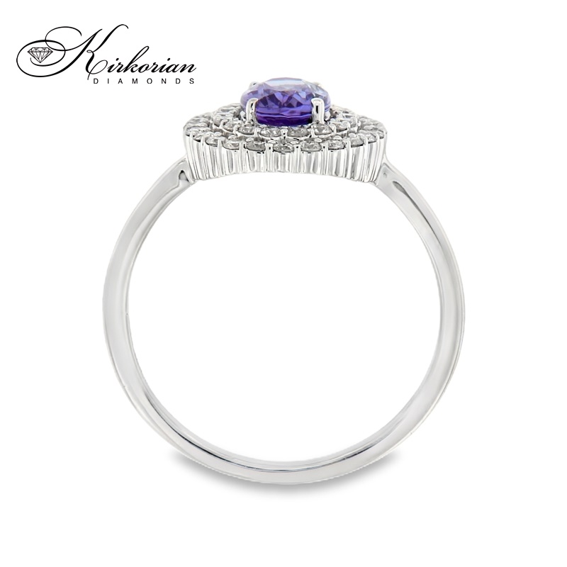 Пръстен от бяло злато 18k с танзанит 0.80ct и диаманти 0.41ct – R125513 Пръстен от бяло злато 18k с танзанит 0.80ct и диаманти 0.41ct – R125513