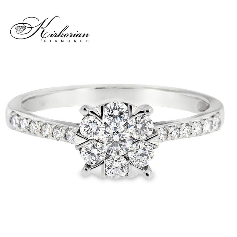 Годежен пръстен от бяло злато 18k с диамант 0.50ct – модел RN135