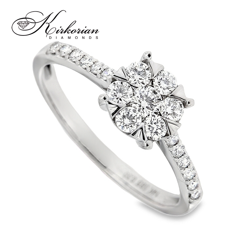 Годежен пръстен от бяло злато 18k с диамант 0.50ct – модел RN135