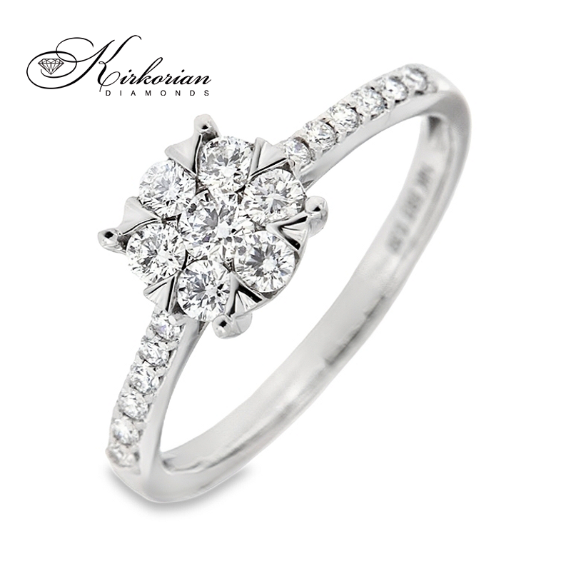 Годежен пръстен от бяло злато 18k с диамант 0.50ct – модел RN135