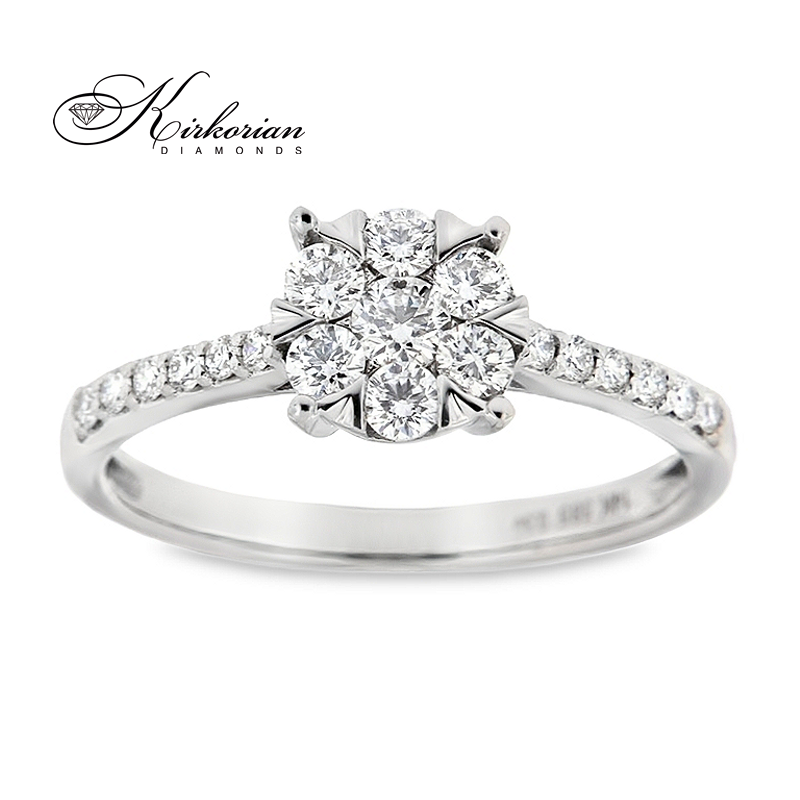 Годежен пръстен от бяло злато 18k с диамант 0.50ct – модел RN135