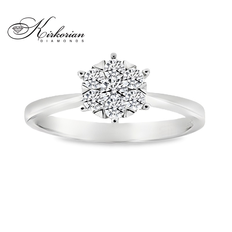 Годежен пръстен от бяло злато 18к с диаманти 0.33ct – код RN141