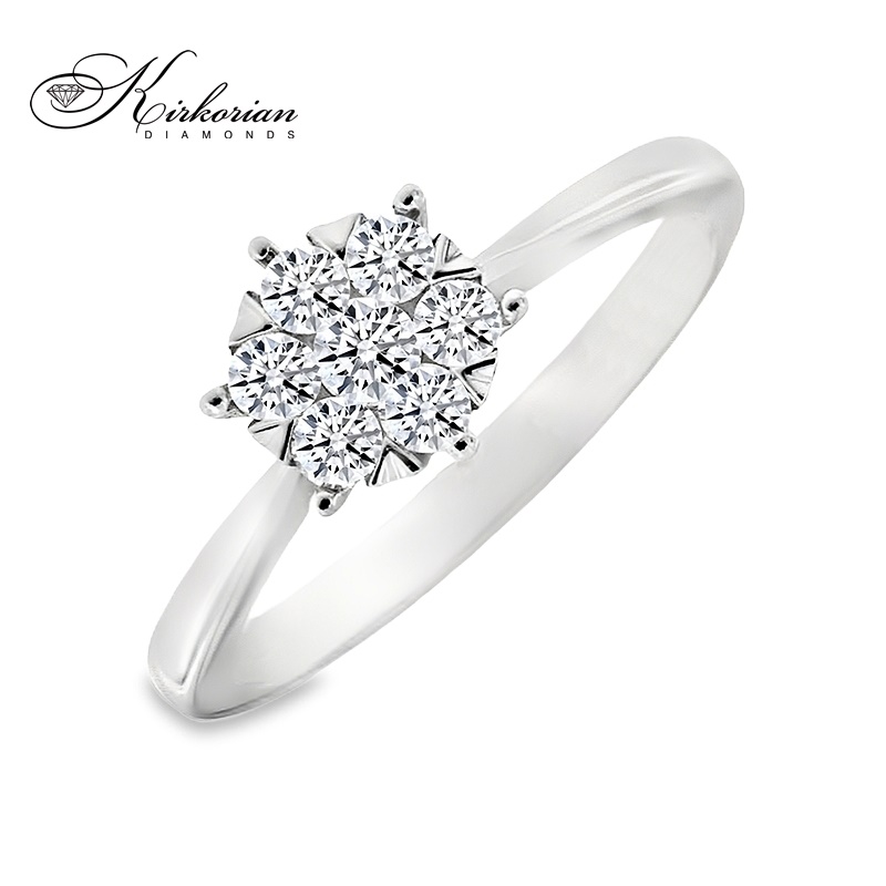 Годежен пръстен от бяло злато 18к с диаманти 0.33ct – код RN141