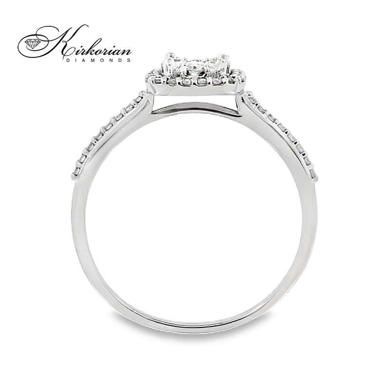 Годежен пръстен с диаманти 0.29 ct от бяло злато 18К – модел RN142