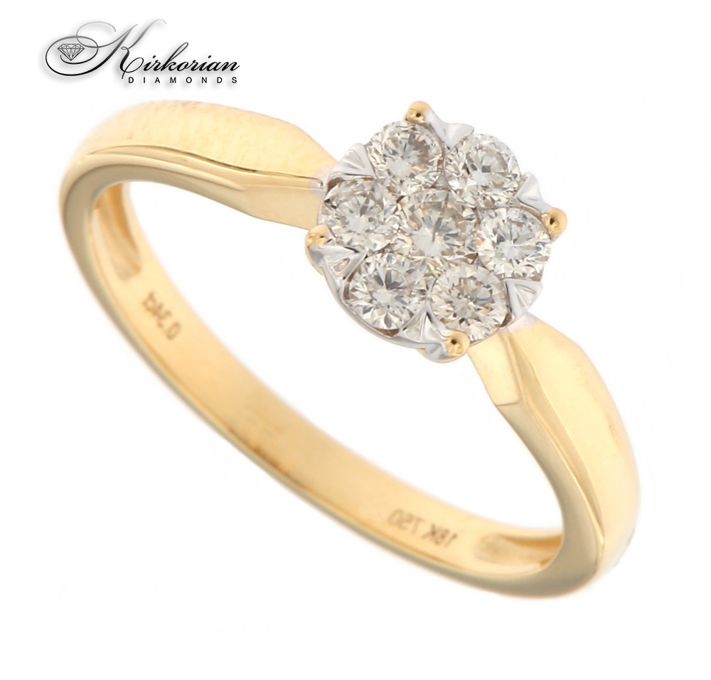 Годежен пръстен 18к. жълто злато диаманти 0.34 карата код:RN146A