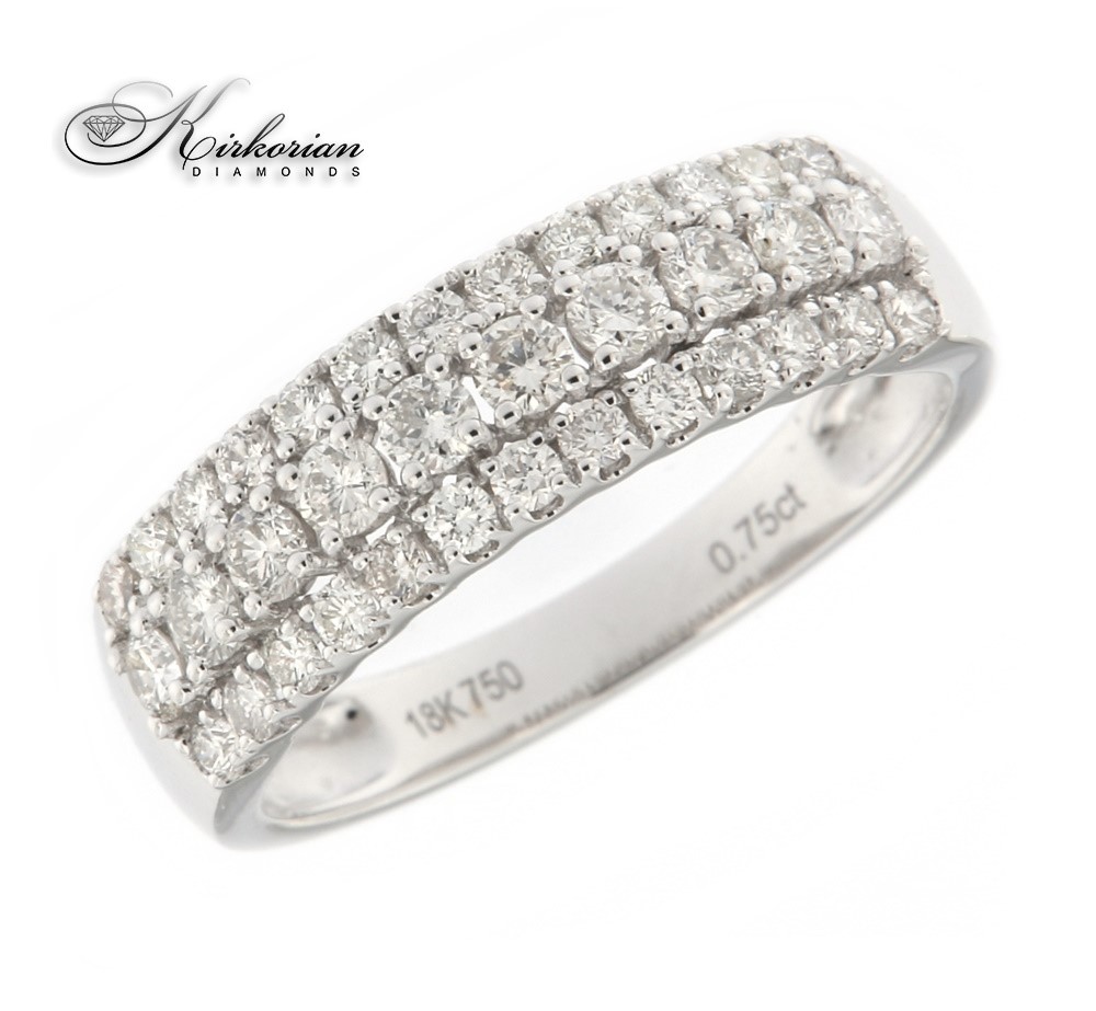 Годежен пръстен бяло злато 18к.  диаманти 0.75 карата код:RN147B