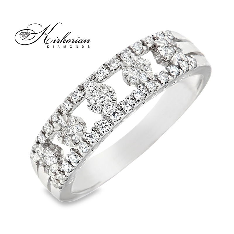 Пръстен от бяло злато 14k с диаманти 0.28ct – модел RN148