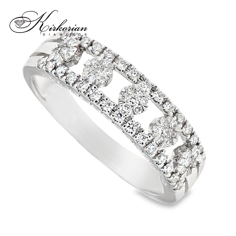 Пръстен от бяло злато 14k с диаманти 0.28ct – модел RN148