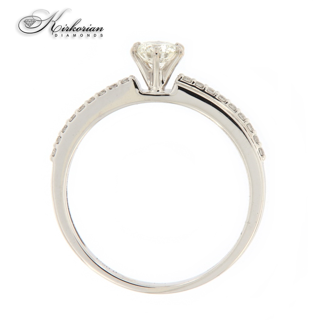 Годежен пръстен бяло злато 18к.  диаманти 0.36 карата код::RN182A