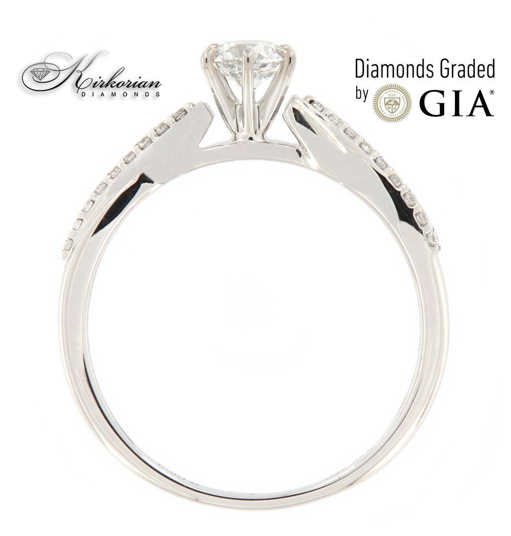 Годежен пръстен бяло злато 18к. GIA сертификат диаманти 0.36 карата код:RN185B