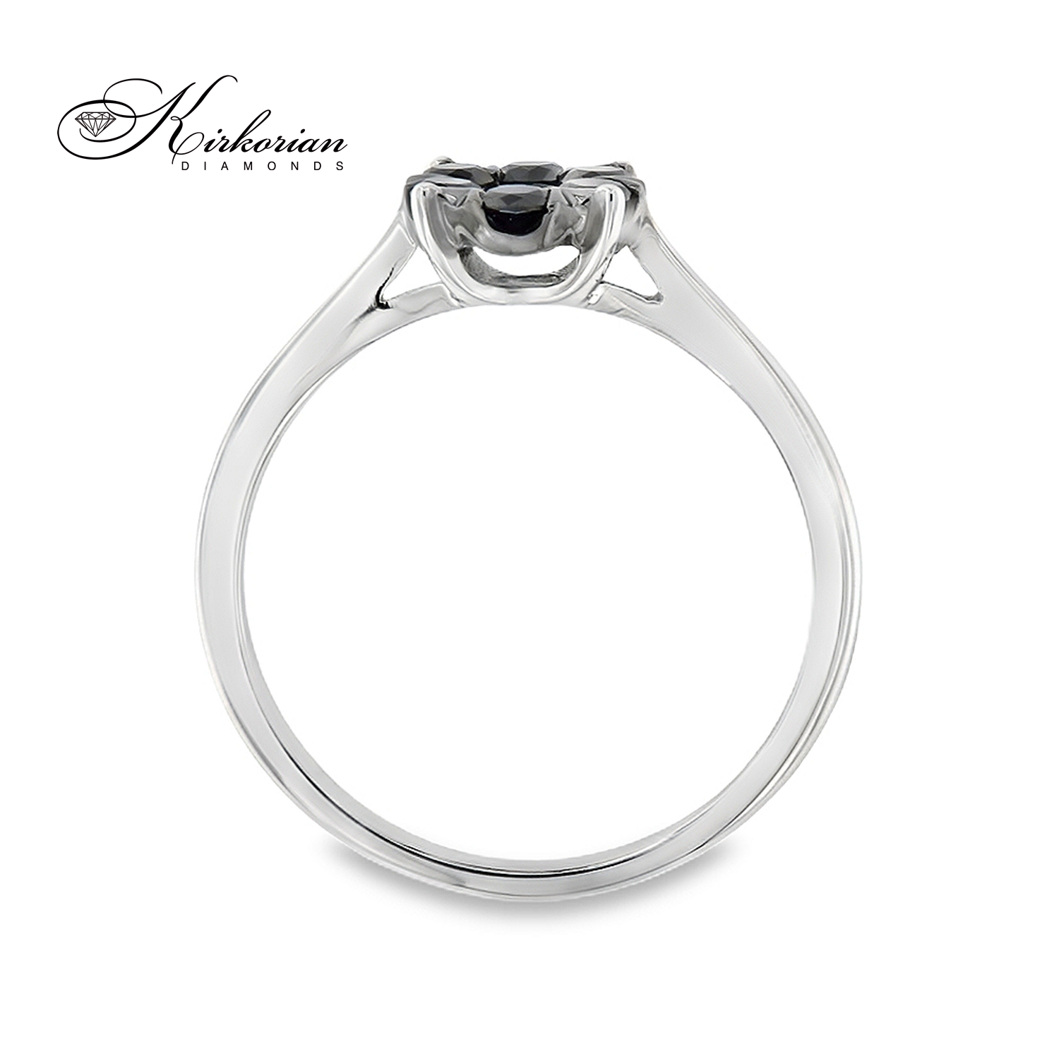 Пръстен бяло злато 14к черни диаманти 0.41ct код:RN210 Пръстен бяло злато 14к черни диаманти 0.41ct код:RN210