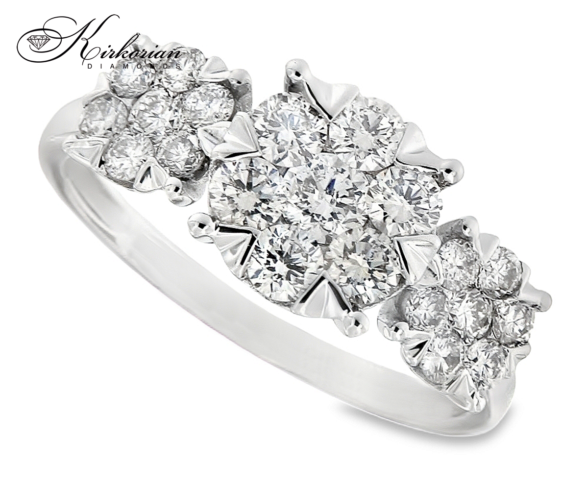 Годежен пръстен RN219 – Бяло злато 18k с диаманти 1.02ct, KD сертификат Годежен пръстен RN219 – Бяло злато 18k с диаманти 1.02ct, KD сертификат