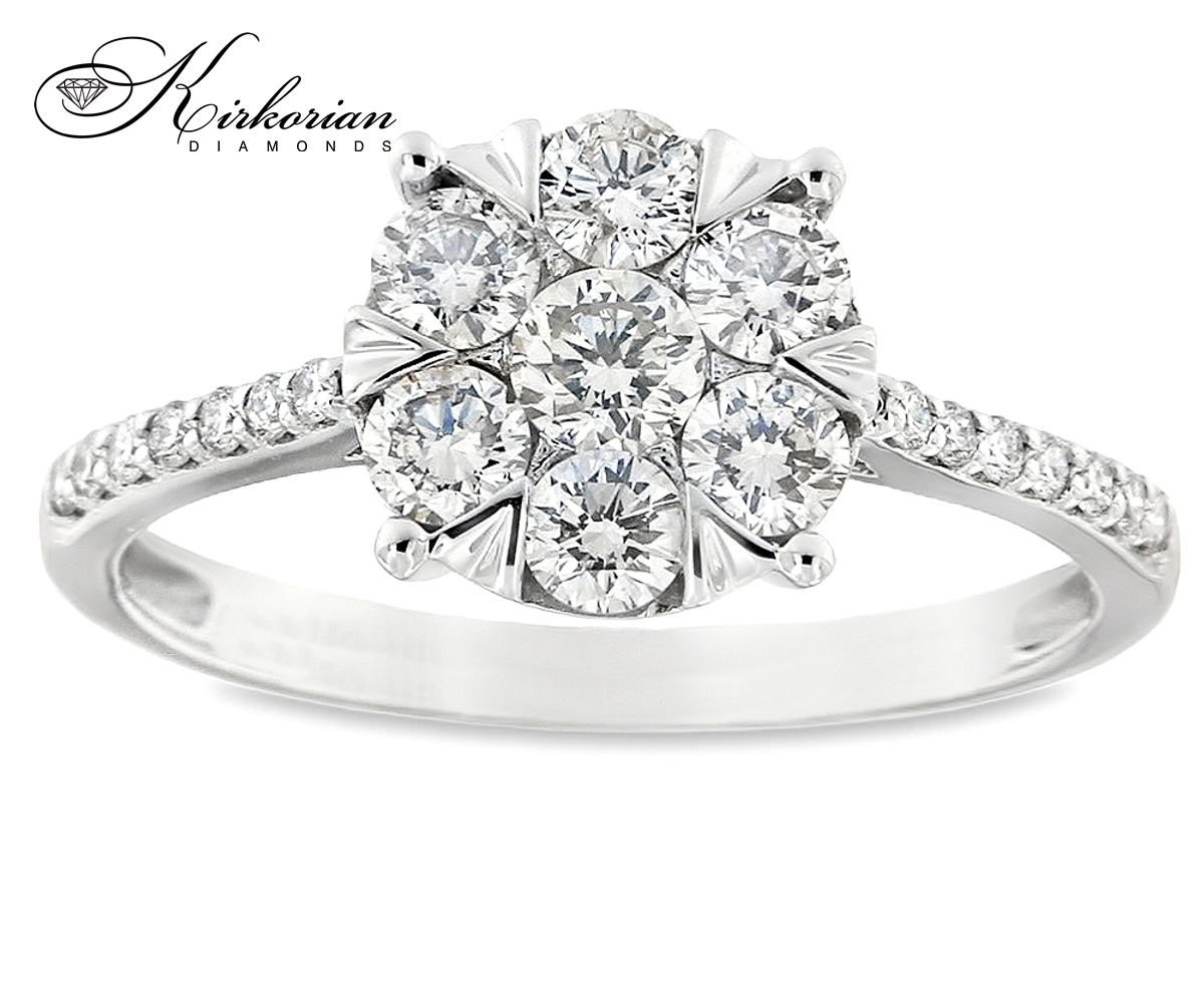 Годежен пръстен от бяло злато 18k с диаманти 0.75ct KD сертификат RN220