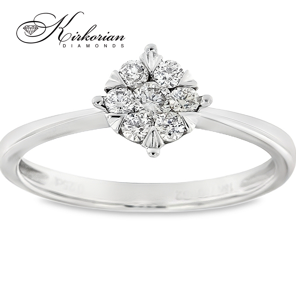 Годежен пръстен от бяло злато 18К с диаманти 0.25 ct KD сертификат ТОП ЦЕНА