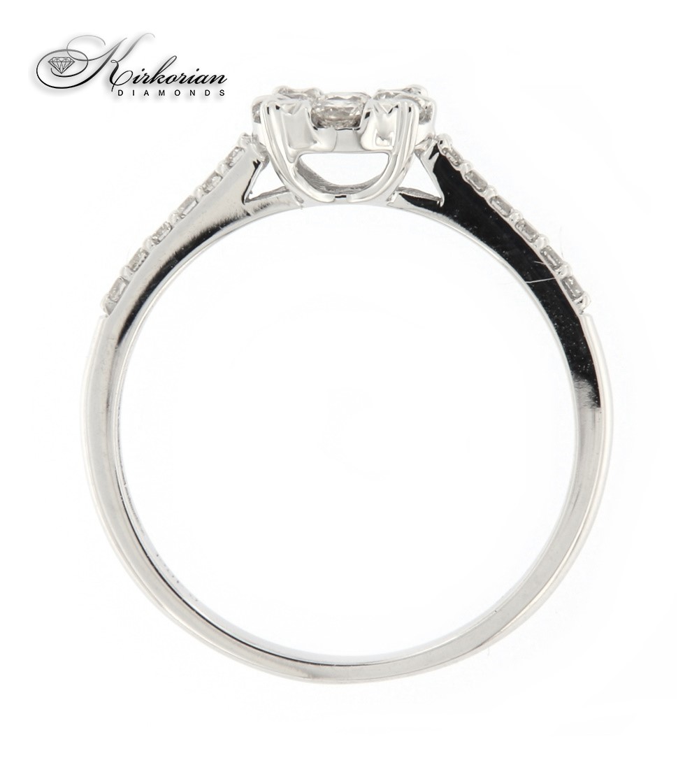Годежен пръстен бяло злато 18к. диаманти 0.40 карата код:RN35B