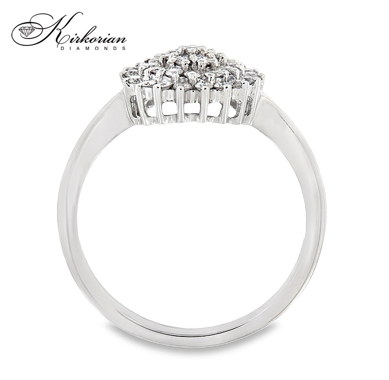 Пръстен с диаманти 0.36 ct от бяло злато 14К – модел RN436