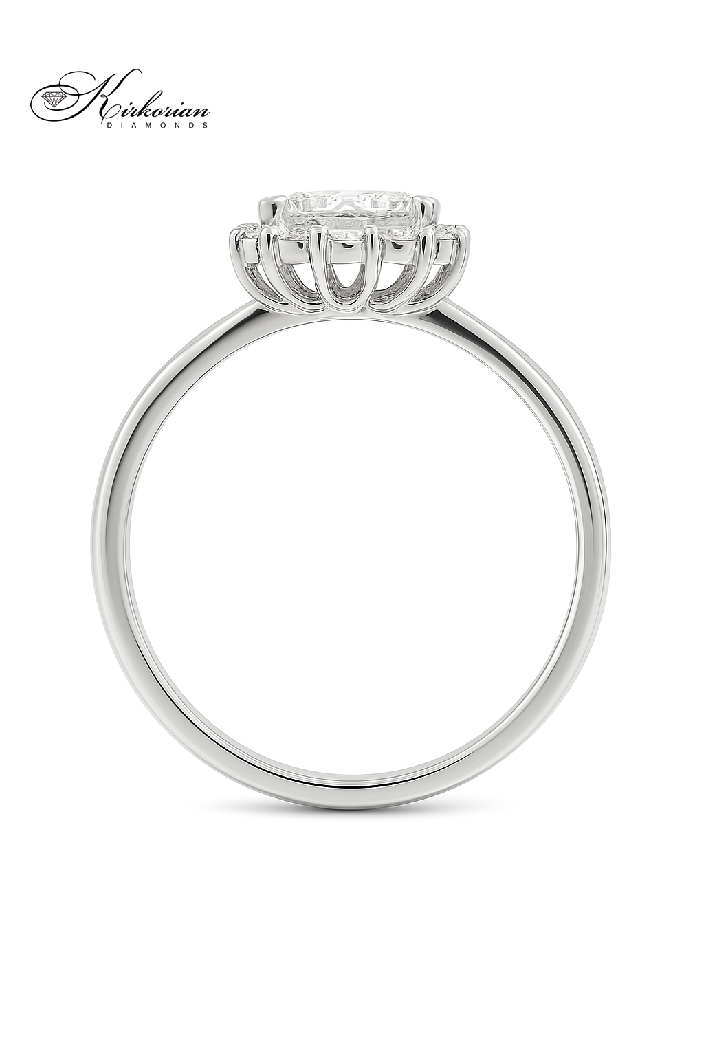 Годежен пръстен от бяло злато 14k с диаманти 0.50ct – модел RN68 Годежен пръстен от бяло злато 14k с диаманти 0.50ct – модел RN68