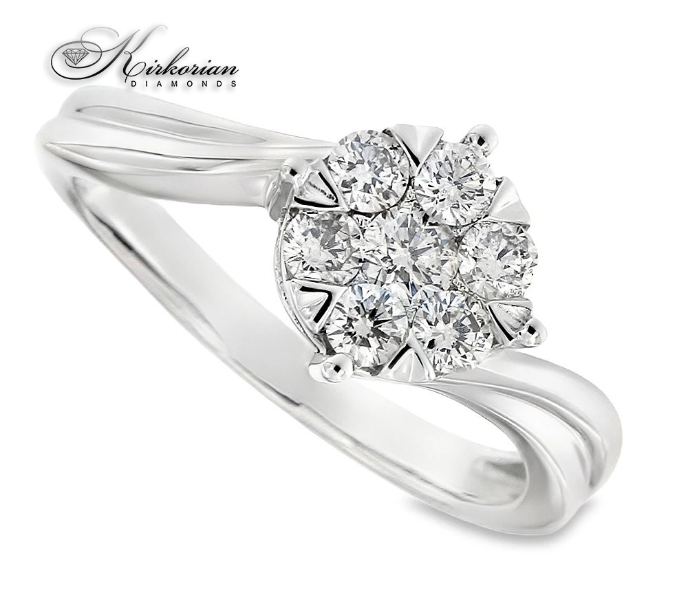 Годежен пръстен от бяло злато 18k с диаманти 0.50ct KD I/SI RN79B Годежен пръстен от бяло злато 18k с диаманти 0.50ct KD I/SI RN79B