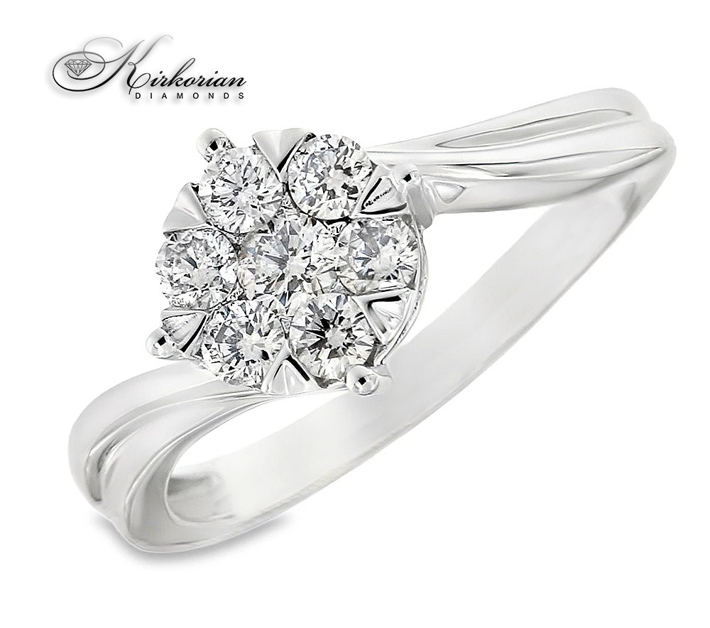 Годежен пръстен от бяло злато 18k с диаманти 0.50ct KD I/SI RN79B Годежен пръстен от бяло злато 18k с диаманти 0.50ct KD I/SI RN79B