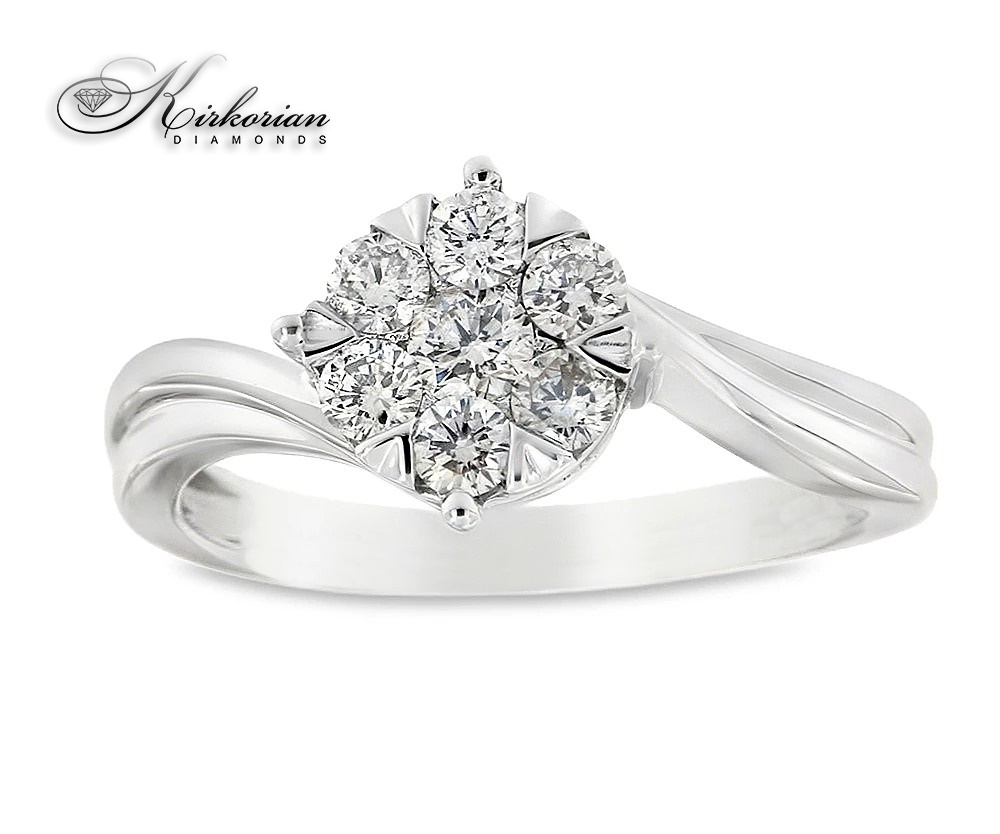 Годежен пръстен от бяло злато 18k с диаманти 0.50ct KD I/SI RN79B Годежен пръстен от бяло злато 18k с диаманти 0.50ct KD I/SI RN79B