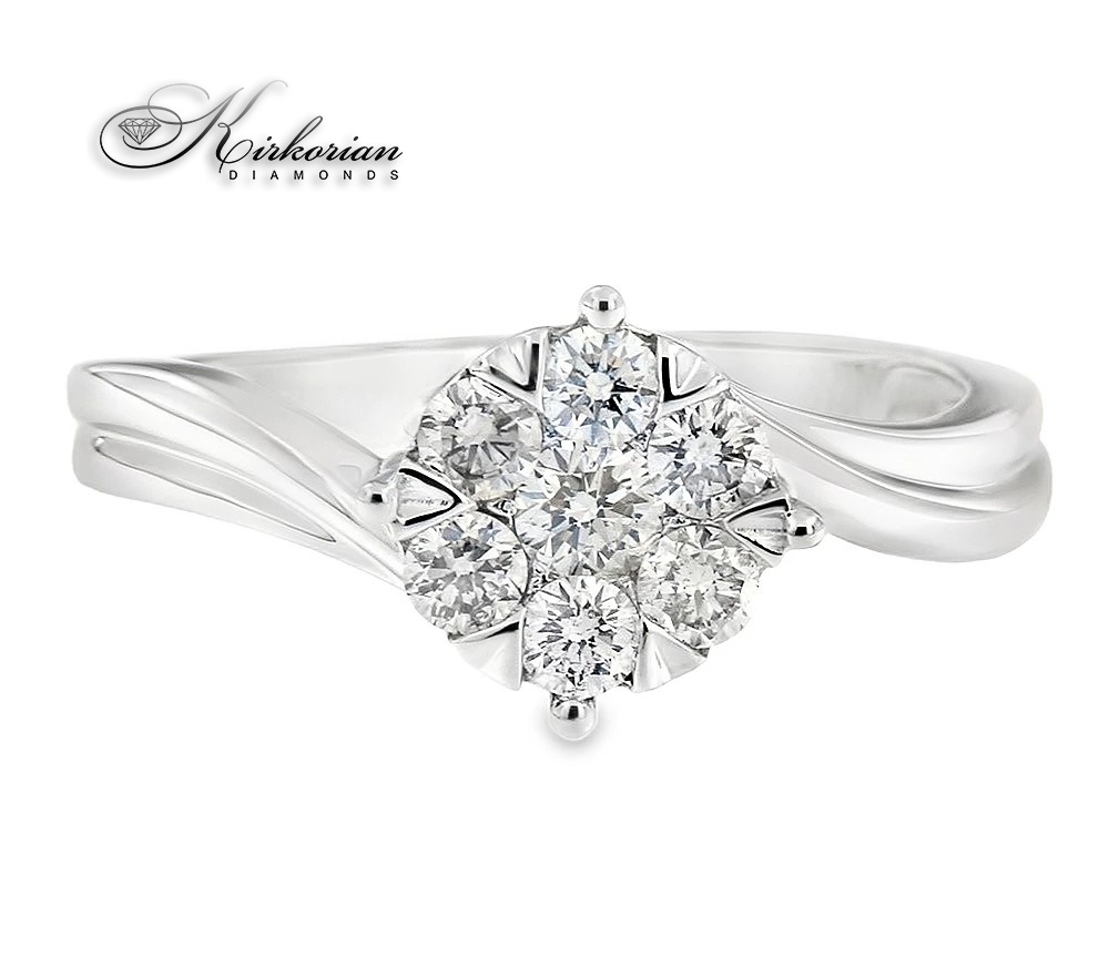 Годежен пръстен от бяло злато 18k с диаманти 0.50ct KD I/SI RN79B Годежен пръстен от бяло злато 18k с диаманти 0.50ct KD I/SI RN79B