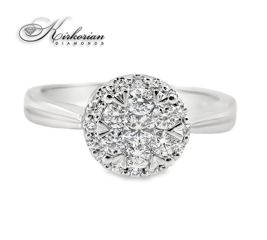 Годежен пръстен от бяло злато 14k с диаманти 0.50ct KD сертификат RN8 Годежен пръстен от бяло злато 14k с диаманти 0.50ct KD сертификат RN8