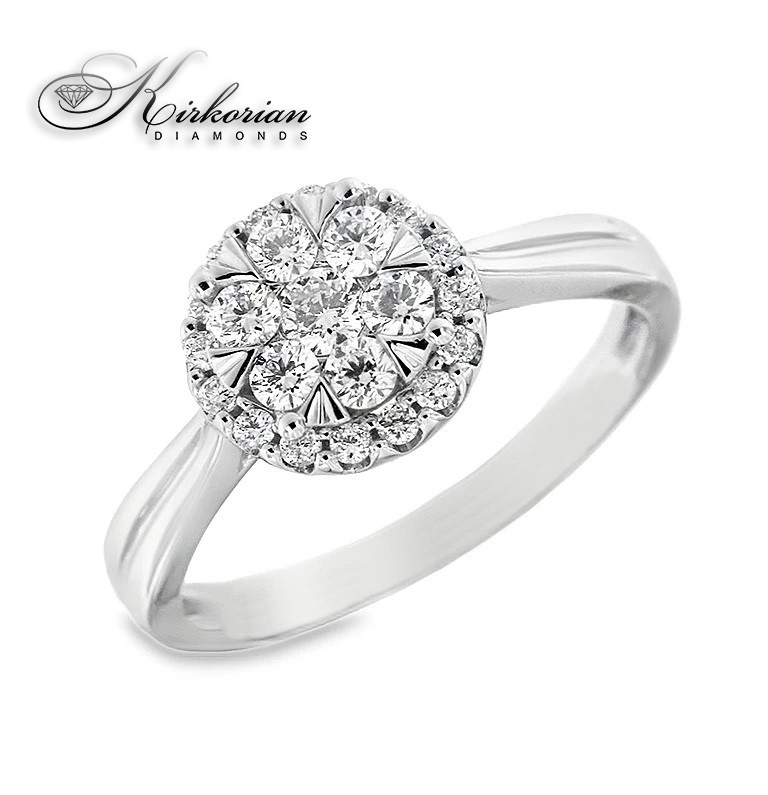 Годежен пръстен от бяло злато 14k с диаманти 0.50ct KD сертификат RN8 Годежен пръстен от бяло злато 14k с диаманти 0.50ct KD сертификат RN8