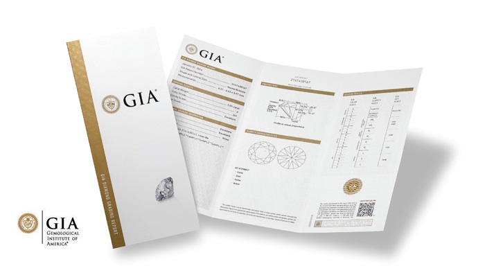 Годежен пръстен бяло злато 14к. GIA сертификат диаманти 0.50ct код:RN213
