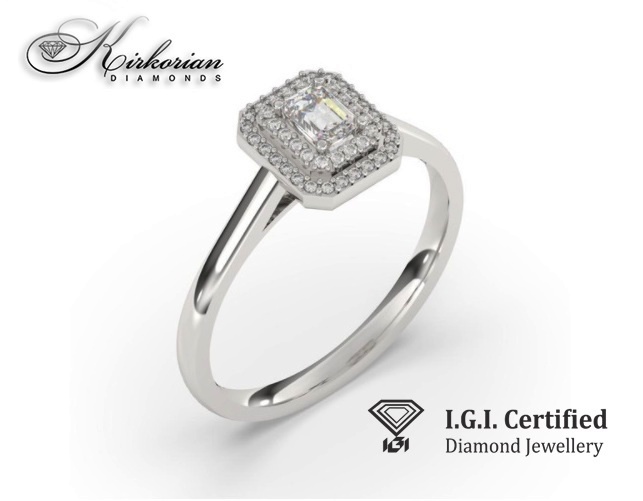 Годежен пръстен 14к. с диаманти 0.25 карата IGI сертификат код:F19