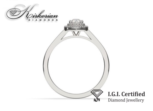 Годежен пръстен 14к. с диаманти 0.23 карата IGI сертификат код:F22