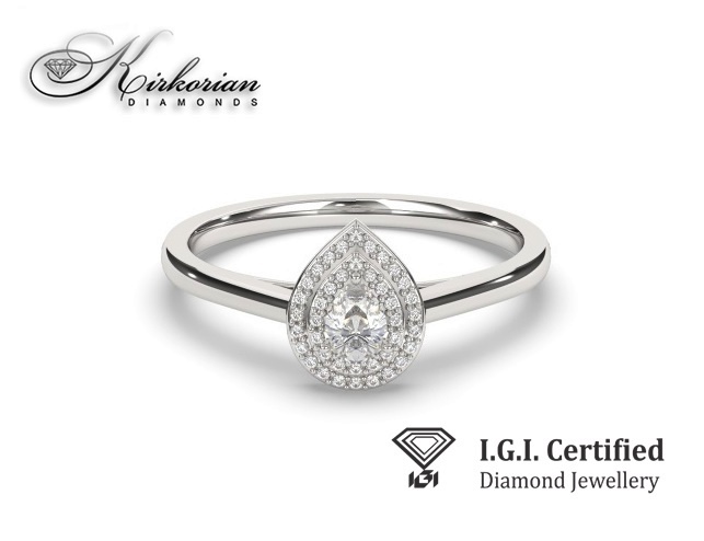 Годежен пръстен 14. с диаманти 0.24 карата IGI сертификат код:F23