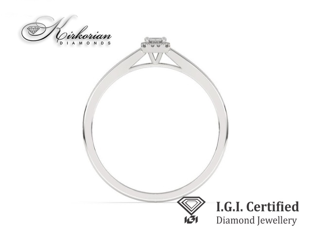 Годежен пръстен 14к. с диаманти 0.13 карата IGI сертификат код:F24