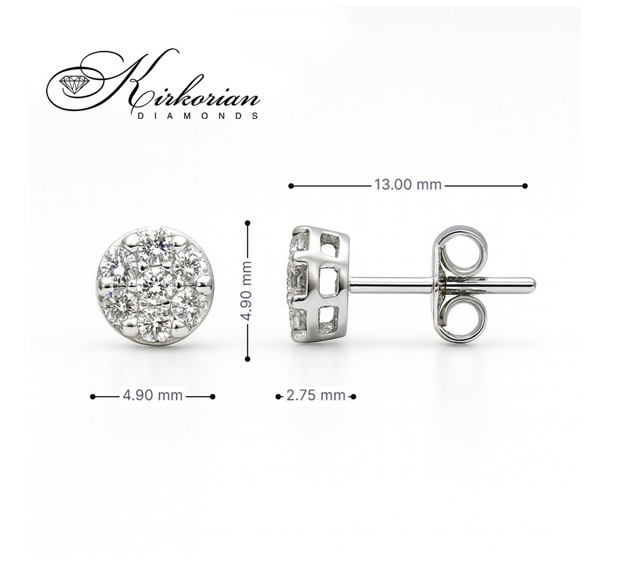 Обеци от бяло злато 18К с диаманти 0.25 ct – модел S108762, класически дизайн, промоционална оферта